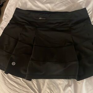 Black Lululemon Pace Rival Mid Rise Skirt